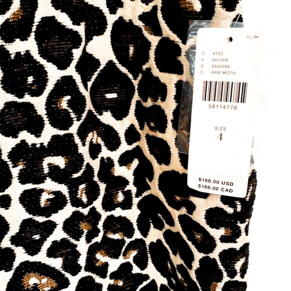 NWT anthropologie kate leopard pants wide leg // size 4 - Picture 3 of 8
